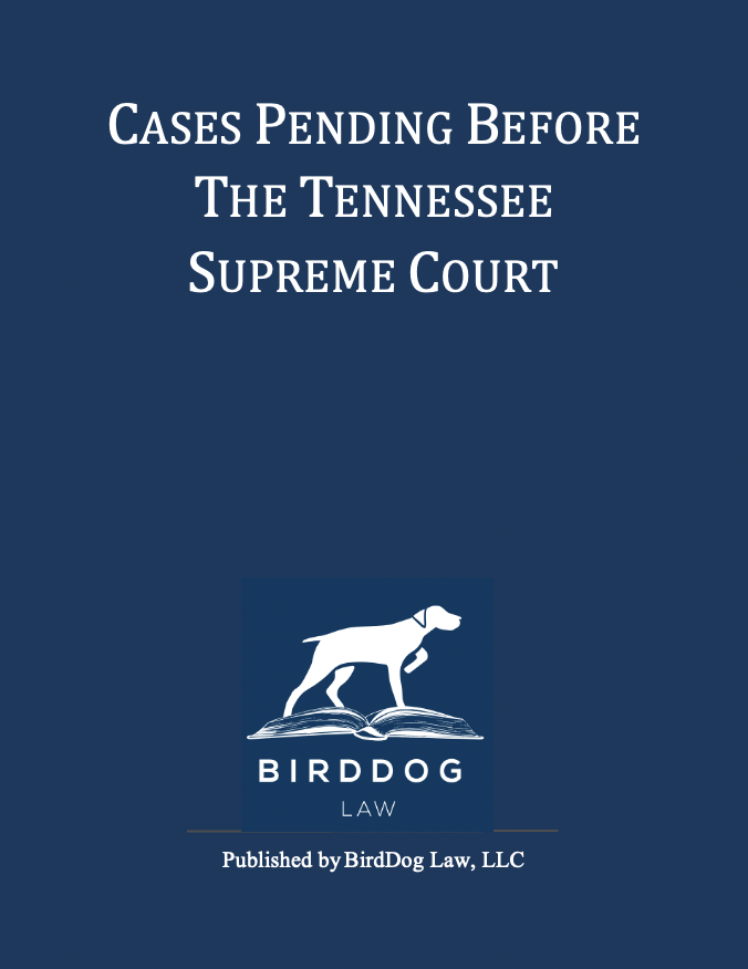 Cover image for Cases Pending Before The Tennessee Supreme Court 
